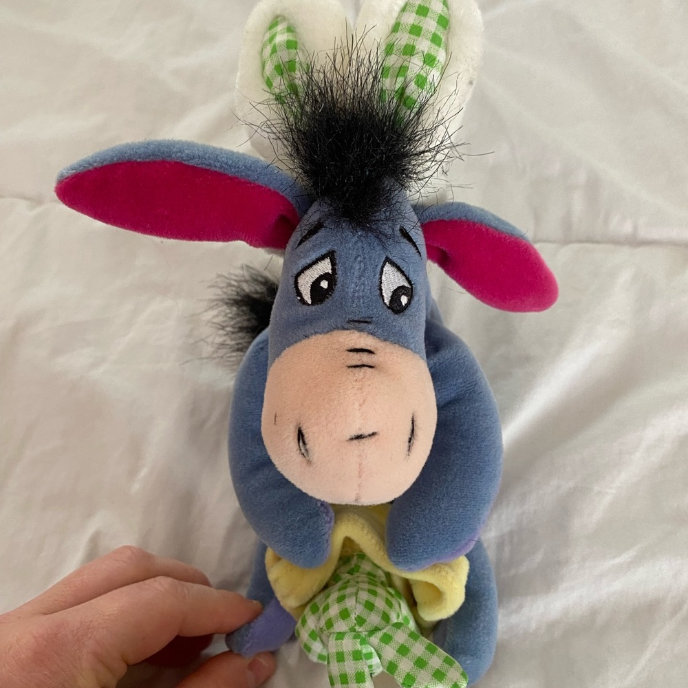 Vintage Easter Disney Eeyore 7IN beanbag plush